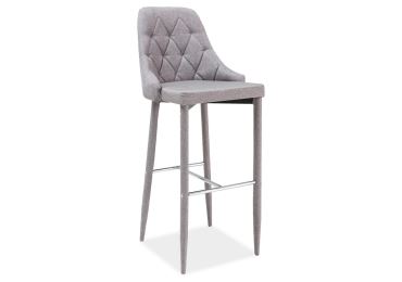 Barová čalouněná židle NALING, šedá 