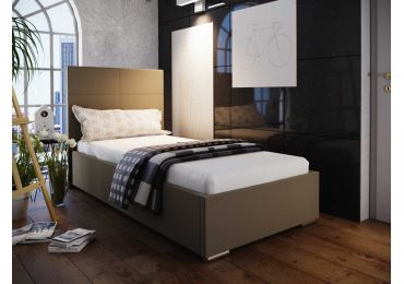 Čalouněná postel DANGELO 4 90x200 cm, béžová látka