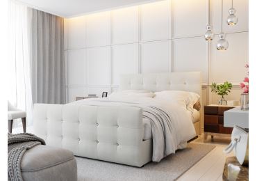 Čalouněná postel HOBIT 140x200 cm, krémová