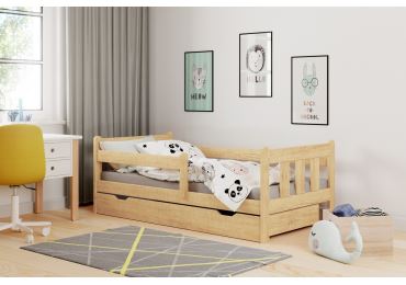 Dětská postel KERMIT se zásuvkou, borovice