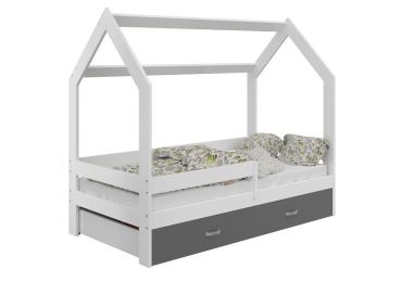 Dětská postel SPECIOSA D3 80x160 v barvě bílé se zásuvkou: šedá