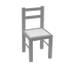 Dětská sada GIACOMO stoleček + 2 židličky, šedá