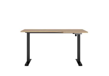 Elektricky polohovatelný psací stůl BELLARMINO 140x90 cm, pravý, dub artisan