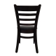 Jídelní židle LEA, masiv hnědá/černá ekokůže