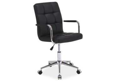 Kancelářská židle BALDONE, černá ekokůže 