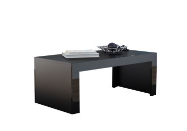 Konferenční stolek DEVIN, černý mat/černý lesk