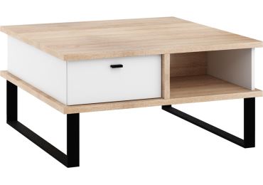 Konferenční stolek ORSOLA 2SK, dub sonoma/bílá