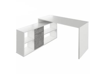 PATAIKOS psací stůl, bílá/beton