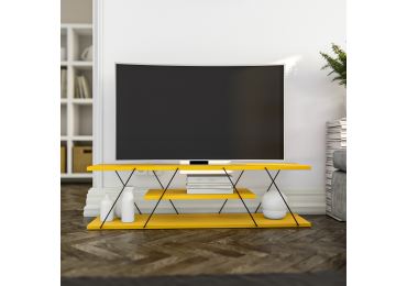 TV stolek ANABELA, žlutá/černá