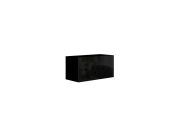 Závěsná skříňka ANTOFALLA typ 5, černá/černý lesk
